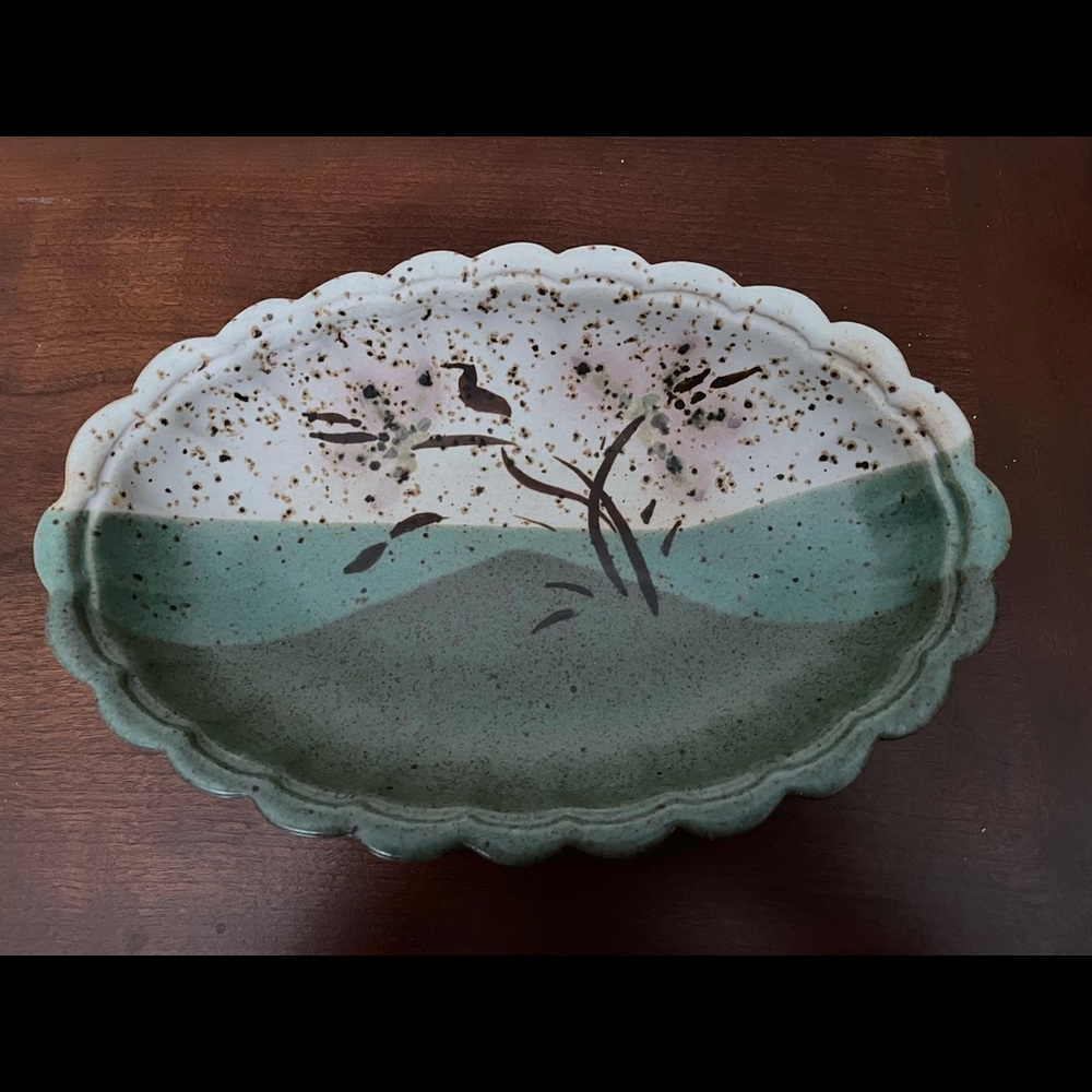 Cindy Angliss Signed Oval Bowl